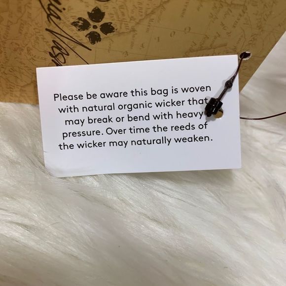 Patricia Nash Woven Straw & Leather Bag With Scarf - Picture 5 of 12